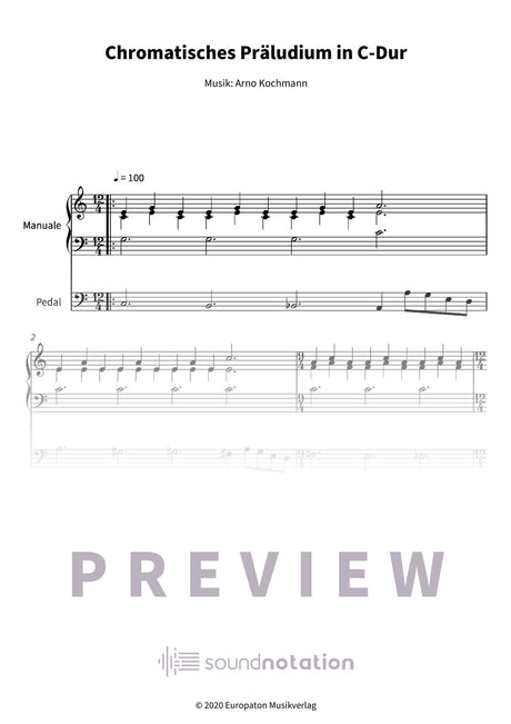 Chromatisches Präludium in C-Dur - Preview Page 1