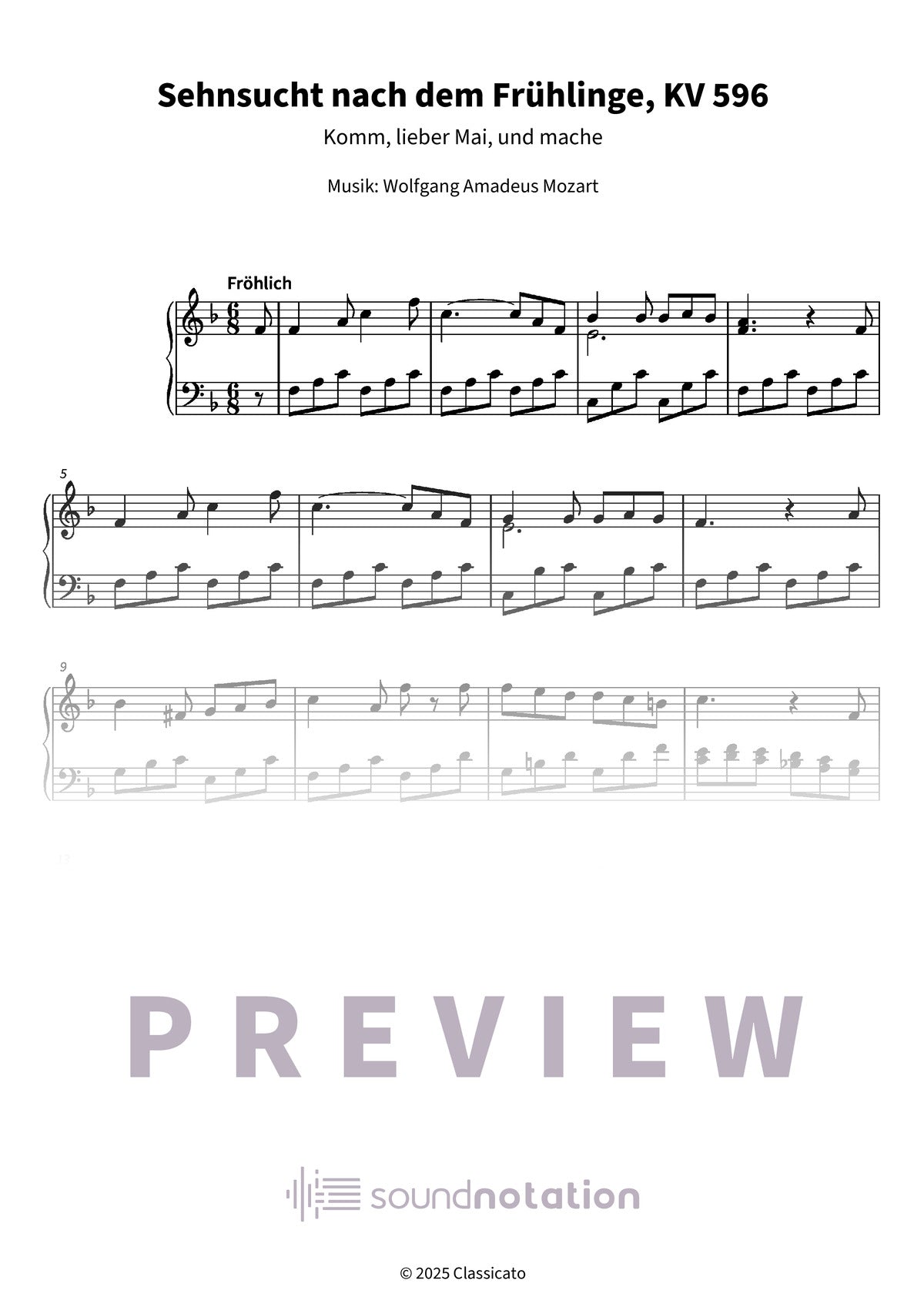 Sehnsucht nach dem Frühlinge - Preview Page 1