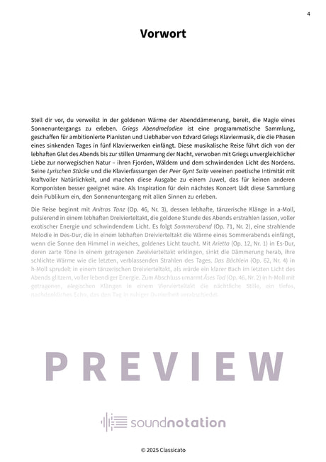 Griegs Abendmelodien - Preview Page 1