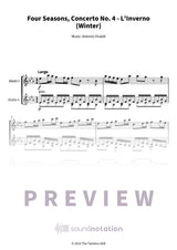 Four Seasons, Concerto No. 4 - L'Inverno (Winter) - Preview Page 1