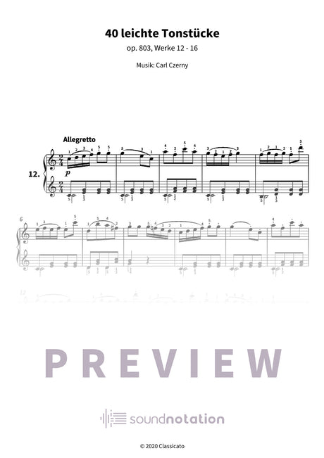 40 leichte Tonstücke - Preview Page 1