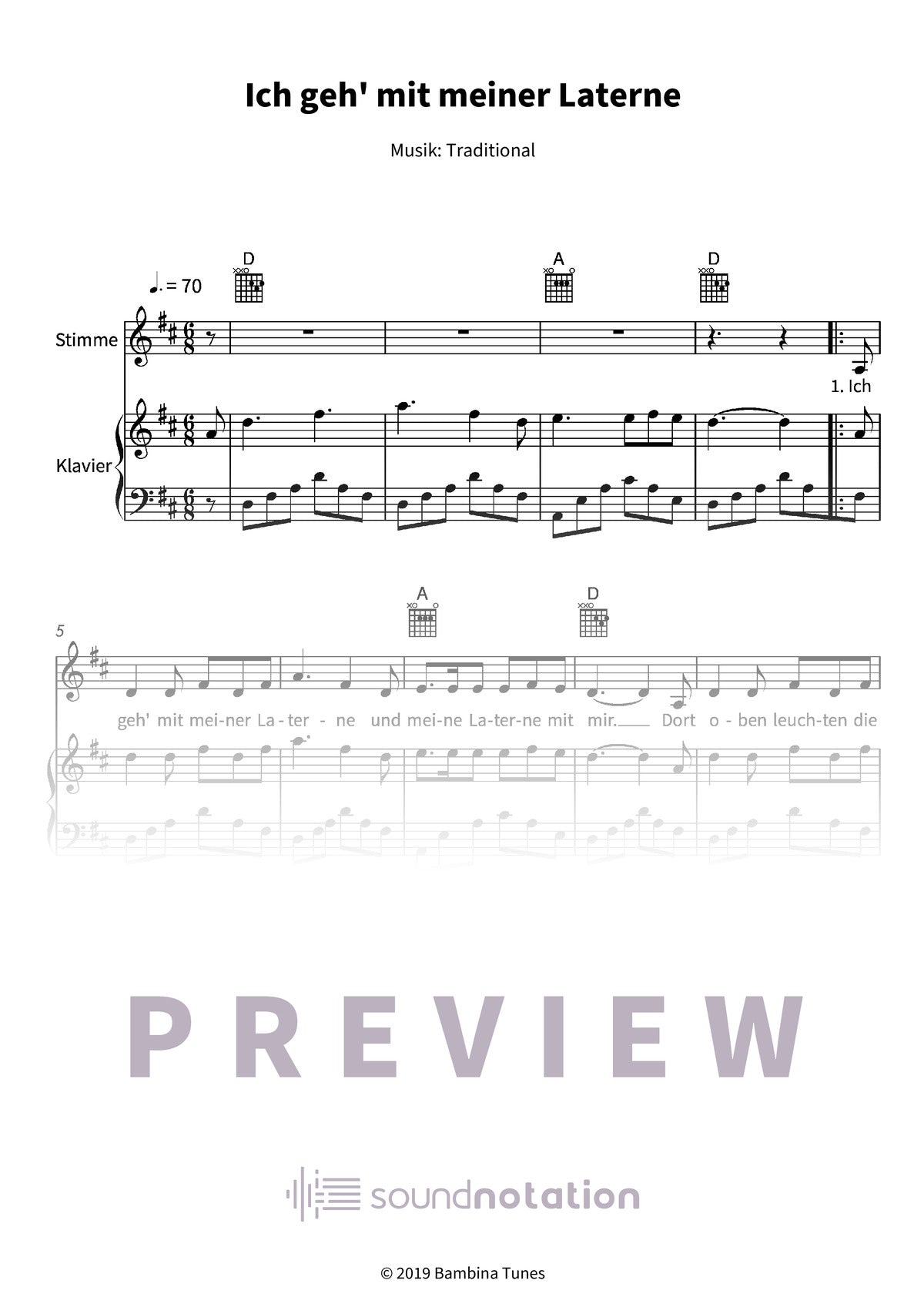 Ich geh' mit meiner Laterne - Preview Page 1
