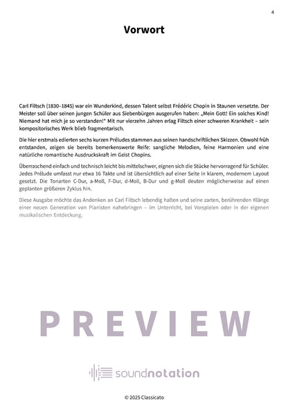 Sechs Préludes - Preview Page 1