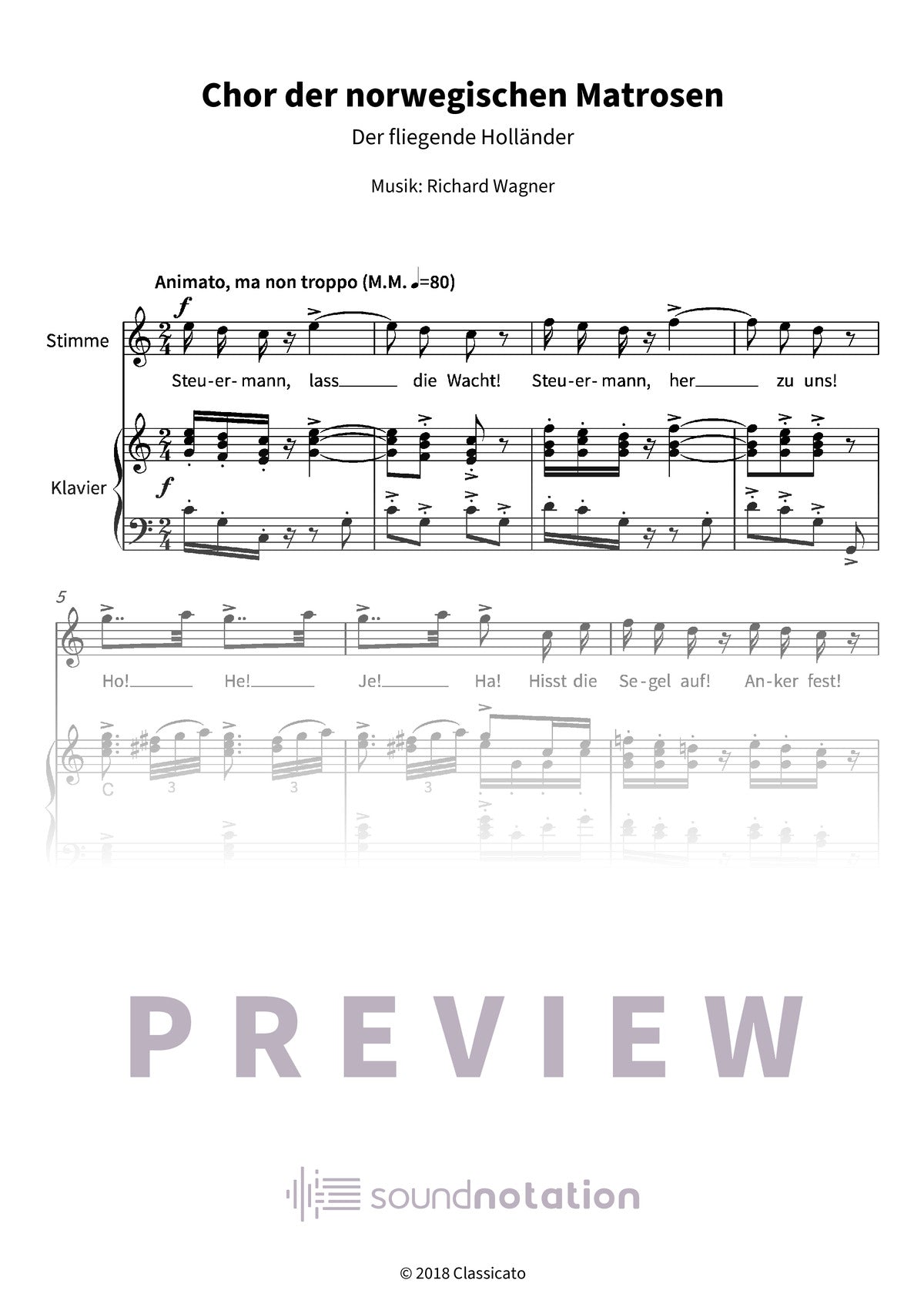 Chor der norwegischen Matrosen - Preview Page 1