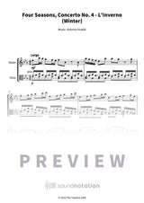 Four Seasons, Concerto No. 4 - L'Inverno (Winter) - Preview Page 1