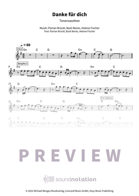 Danke für dich - Preview Page 1