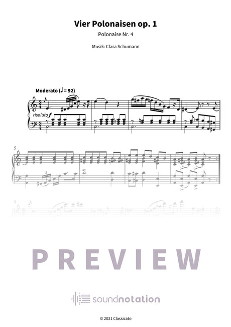 Vier Polonaisen op. 1 - Preview Page 1
