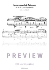 Humoresque in G flat major - Preview Page 1