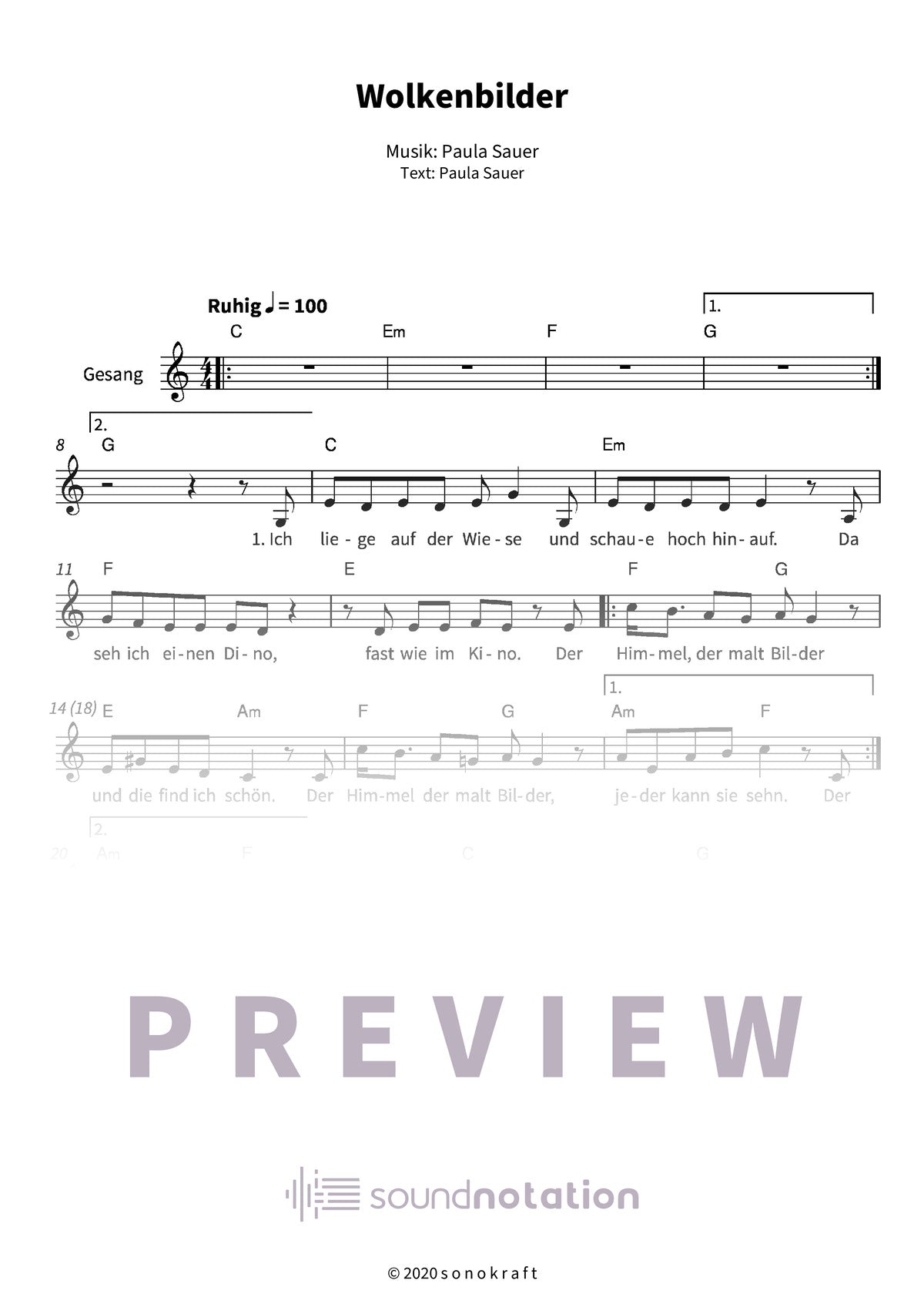 Wolkenbilder - Preview Page 1