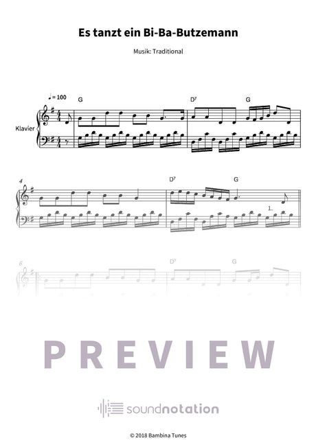 Es tanzt ein Bi-Ba-Butzemann - Preview Page 1