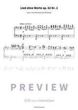 Lied ohne Worte op. 62 Nr. 2 - Preview Page 1