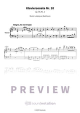 Klaviersonate Nr. 20 - Preview Page 1
