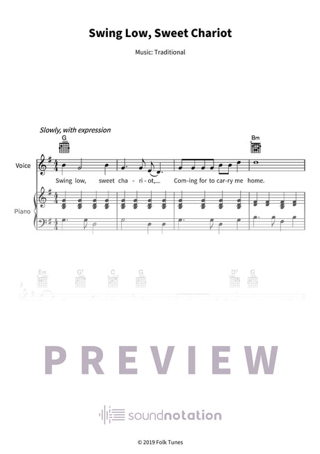 Swing Low, Sweet Chariot - Preview Page 1