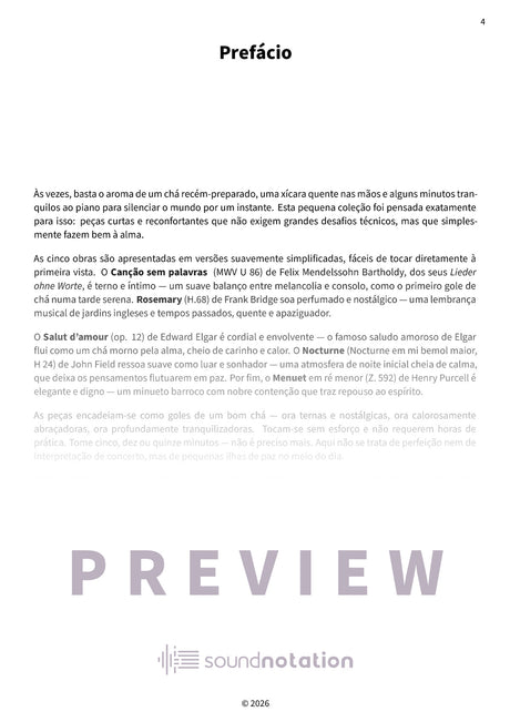 Pausa para chá ao piano - Preview Page 1