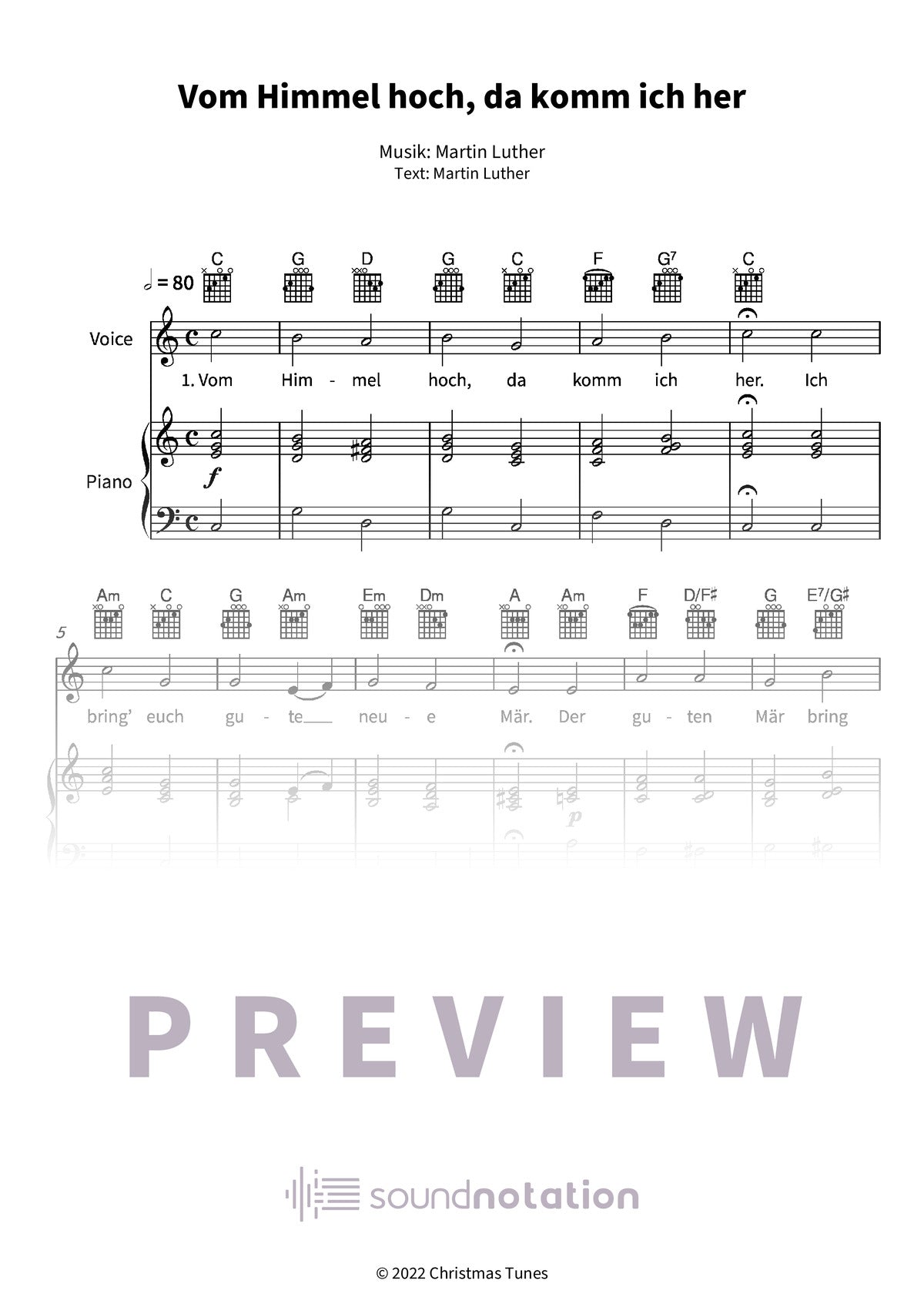 Vom Himmel hoch, da komm ich her - Preview Page 1