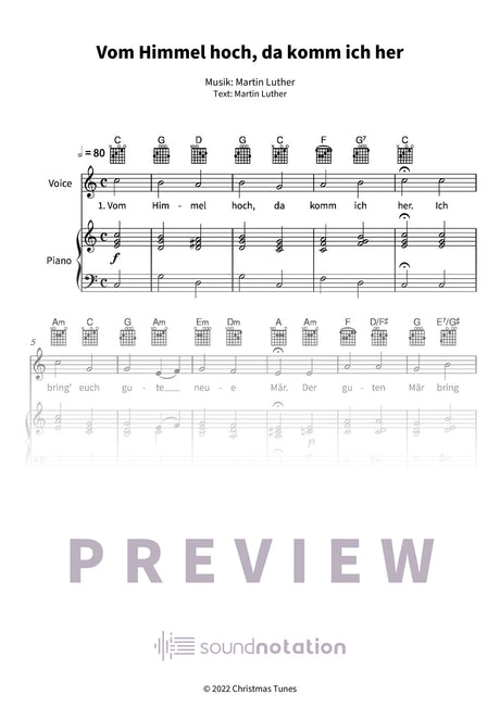 Vom Himmel hoch, da komm ich her - Preview Page 1