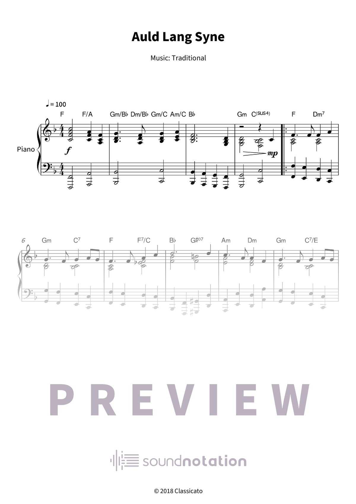 Auld Lang Syne - Preview Page 1