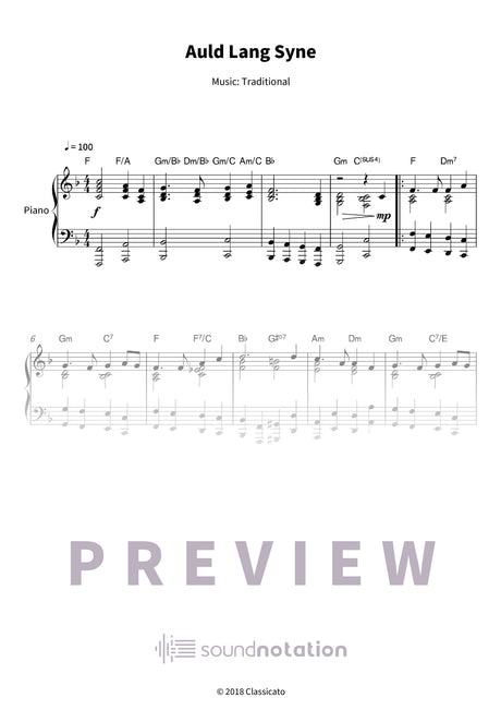 Auld Lang Syne - Preview Page 1