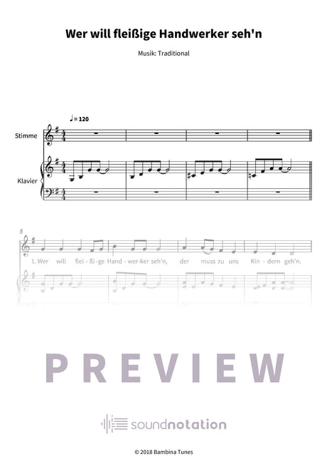Wer will fleißige Handwerker seh'n - Preview Page 1