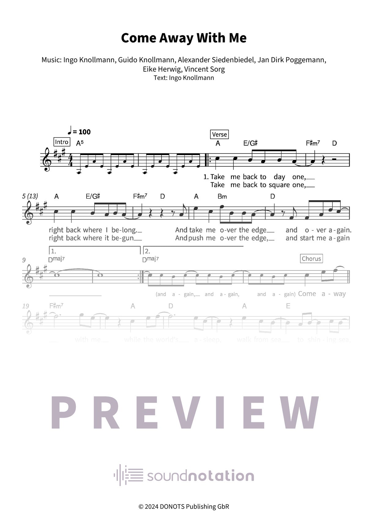 Come Away With Me - Preview Page 1