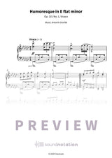 Humoresque in E flat minor - Preview Page 1