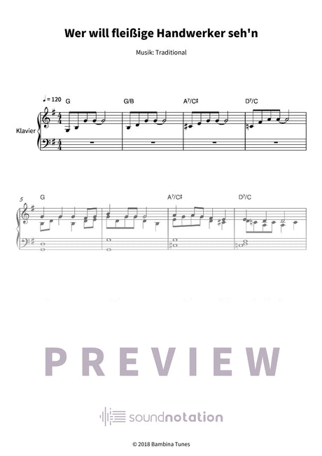 Wer will fleißige Handwerker seh'n - Preview Page 1