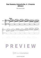 Four Seasons, Concerto No. 4 - L'Inverno (Winter) - Preview Page 1