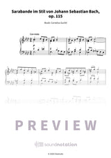 Sarabande im Bach-Stil über „Ach du lieber Augustin“ - Preview Page 1