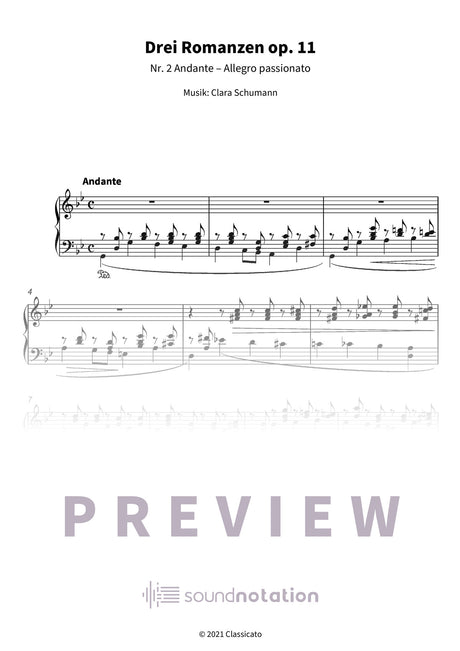 Drei Romanzen op. 11 - Preview Page 1