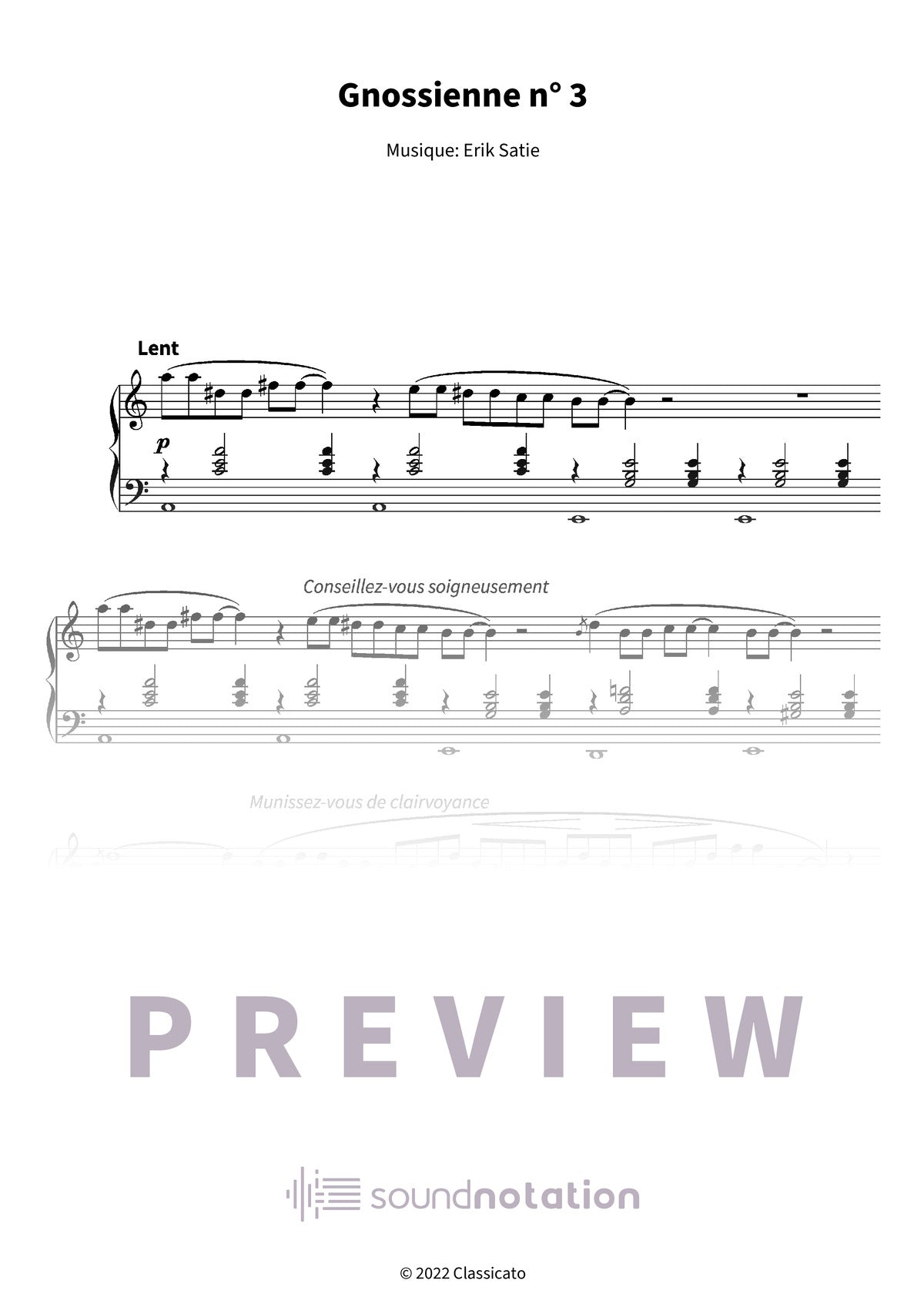 Gnossienne n° 3 - Preview Page 1