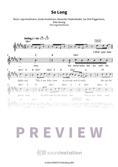 So Long - Preview Page 1