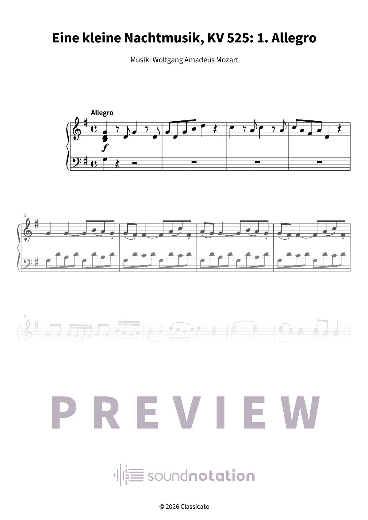 Eine kleine Nachtmusik - Preview Page 1