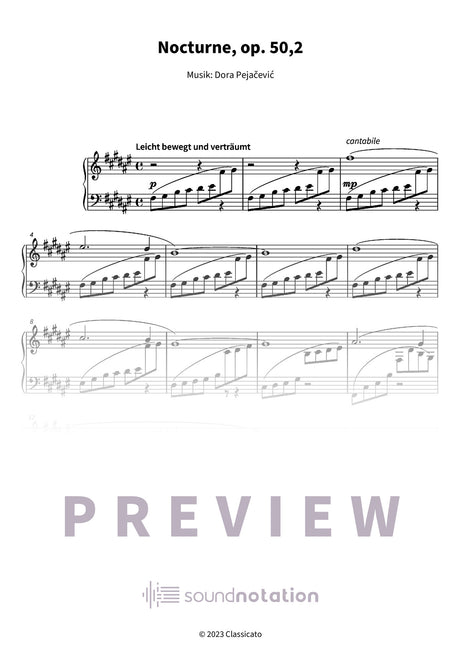 Nocturne op. 50,2 - Preview Page 1