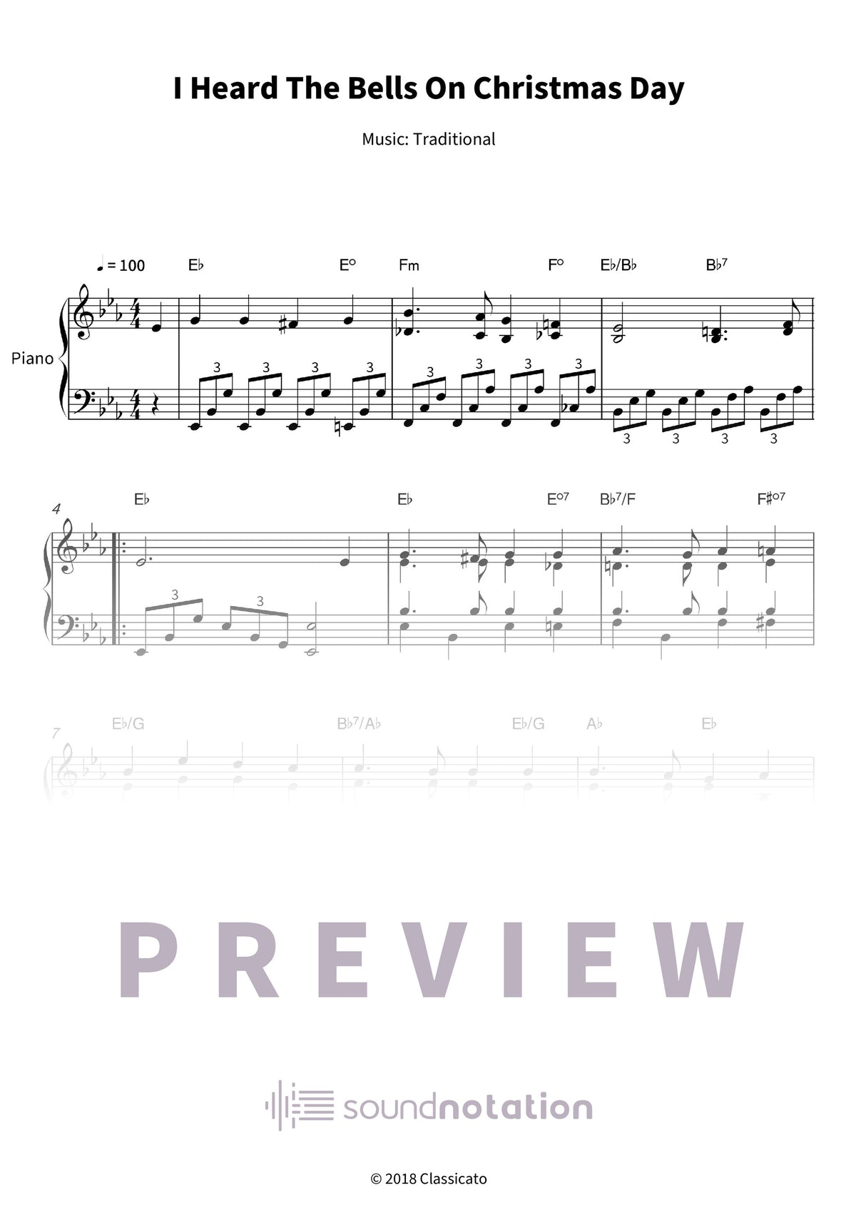 I Heard The Bells On Christmas Day - Preview Page 1