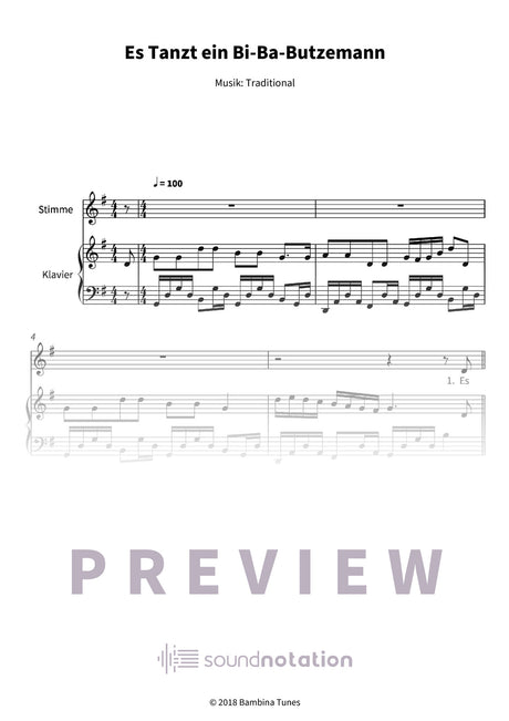 Es tanzt ein Bi-Ba-Butzemann - Preview Page 1