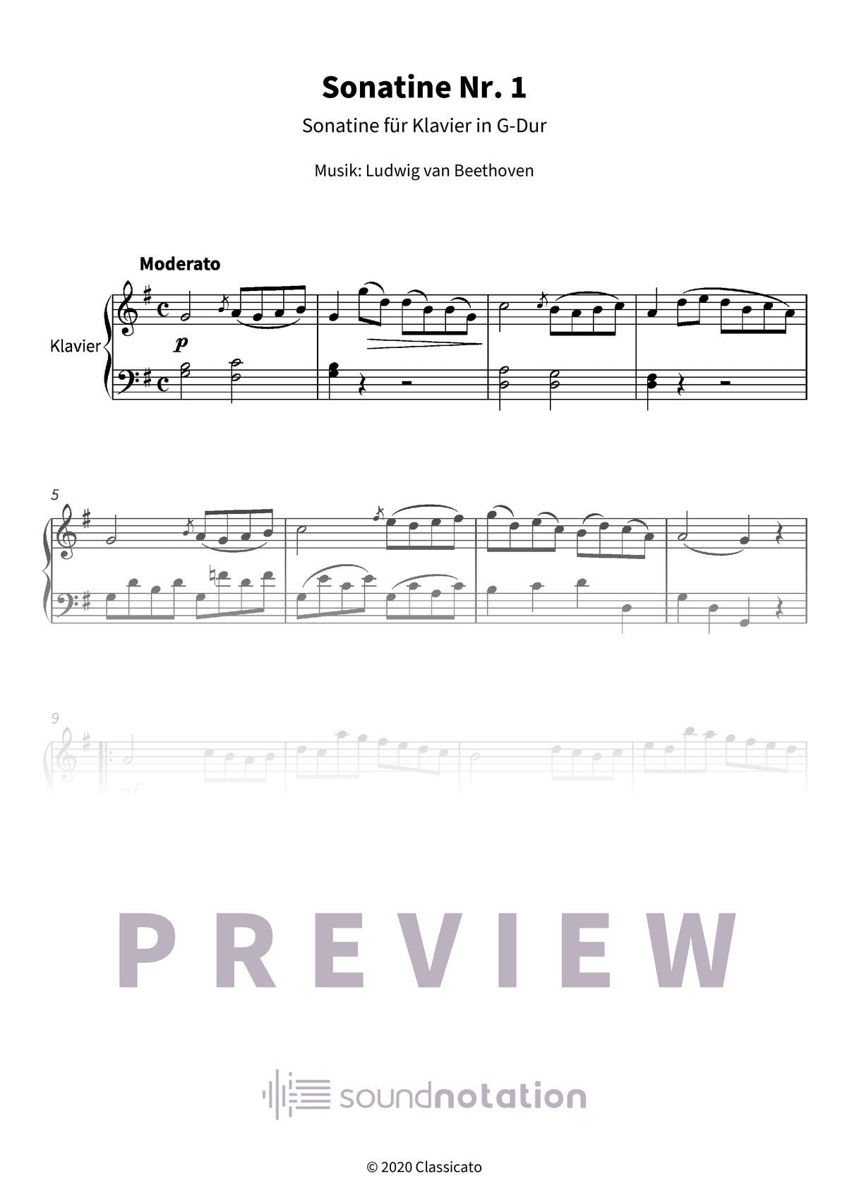Sonatine Nr. 1 - Preview Page 1