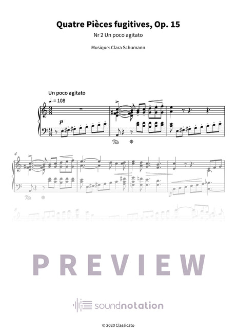 Quatre Pièces fugitives, Op. 15 - Preview Page 1