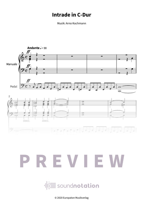Intrade in C-Dur - Preview Page 1