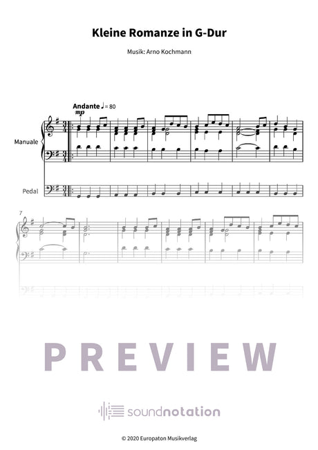 Kleine Romanze in G-Dur - Preview Page 1