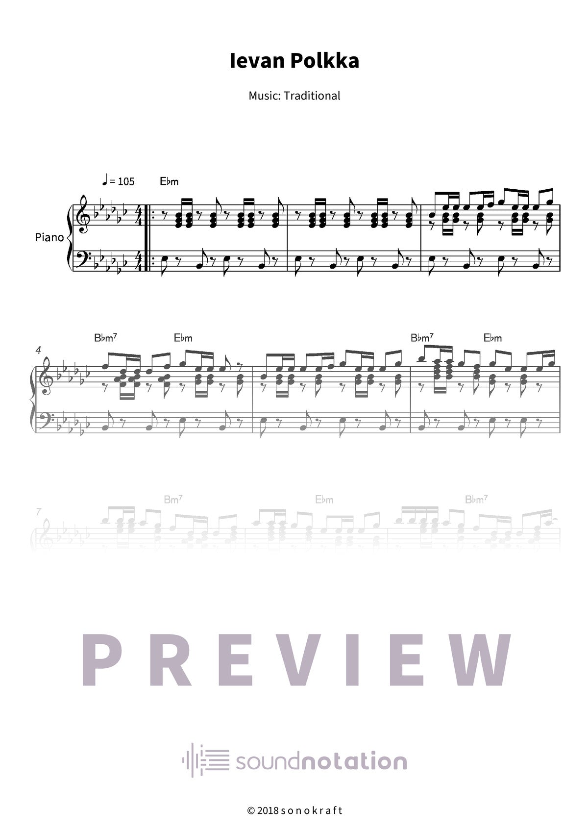 Ievan Polkka - Preview Page 1