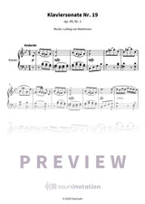 Klaviersonate Nr. 19 - Preview Page 1