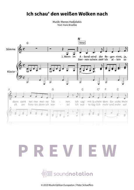 Ich schau' den weißen Wolken nach - Preview Page 1