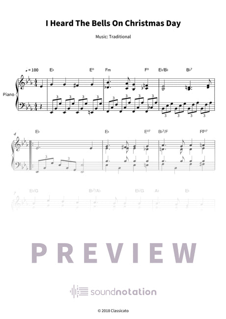 I Heard The Bells On Christmas Day - Preview Page 1