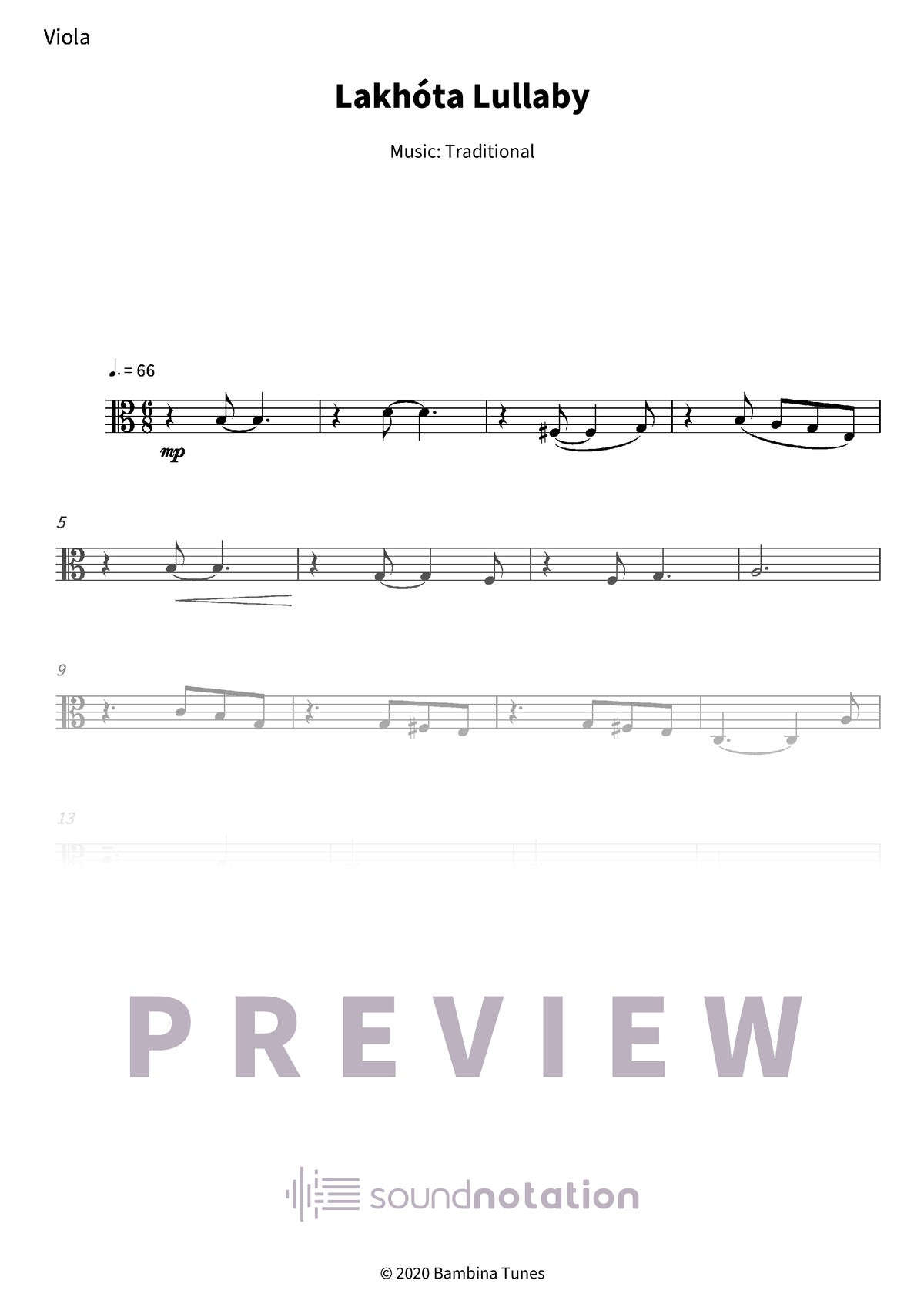Lakhóta Lullaby - Preview Page 1