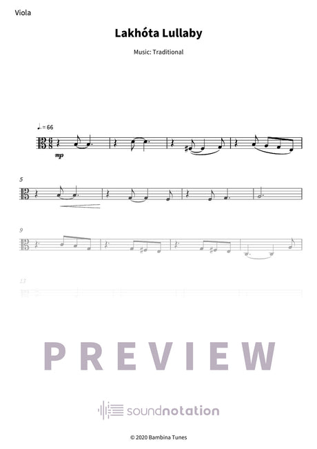 Lakhóta Lullaby - Preview Page 1
