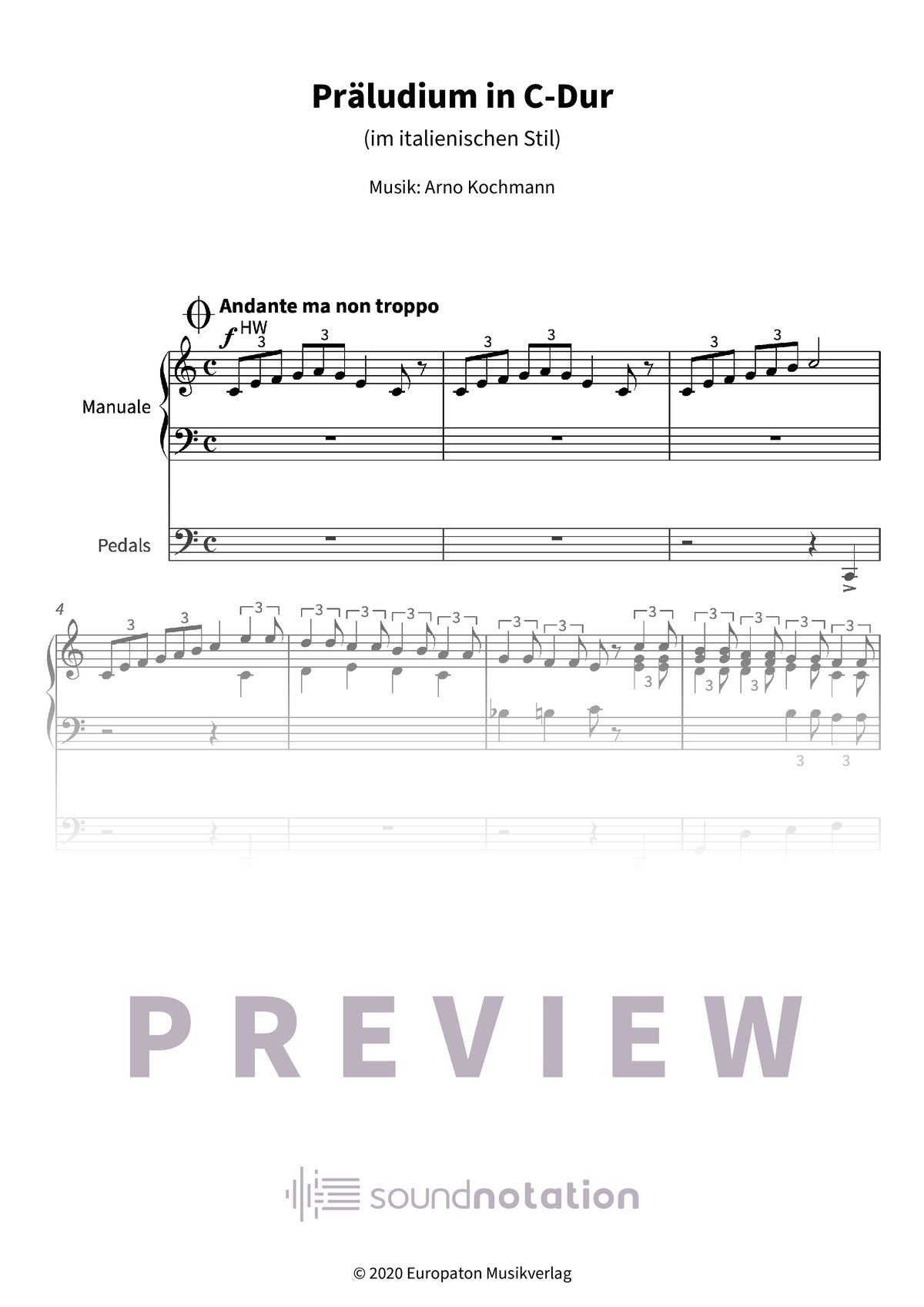 Präludium in C-Dur - Preview Page 1