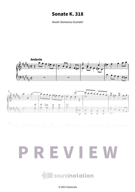 Sonate K. 318 - Preview Page 1