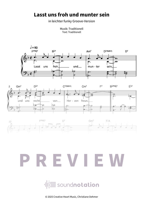 Lasst uns froh und munter sein - Preview Page 1