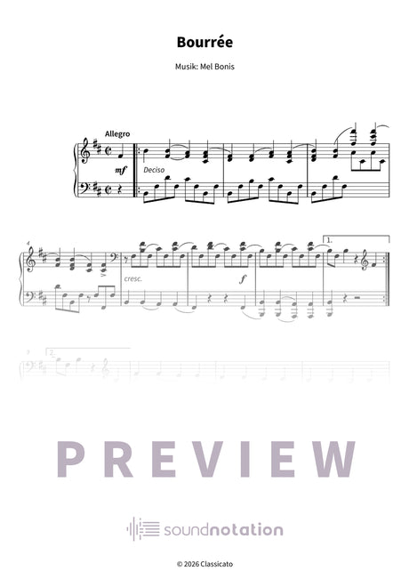 Bourrée - Preview Page 1