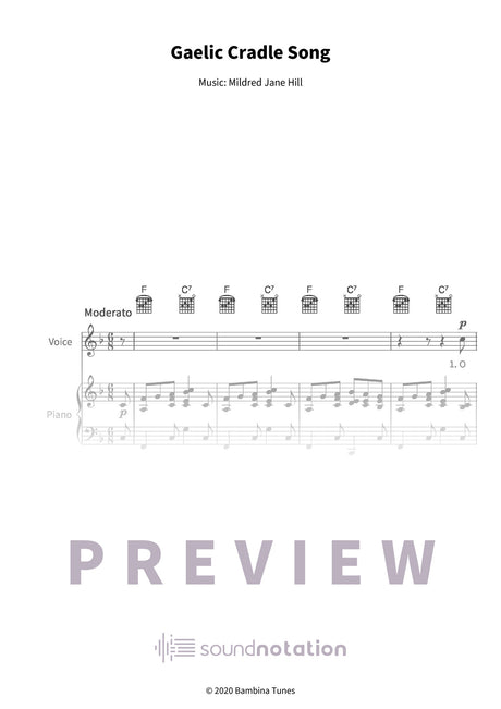 Gaelic Cradle Song - Preview Page 1